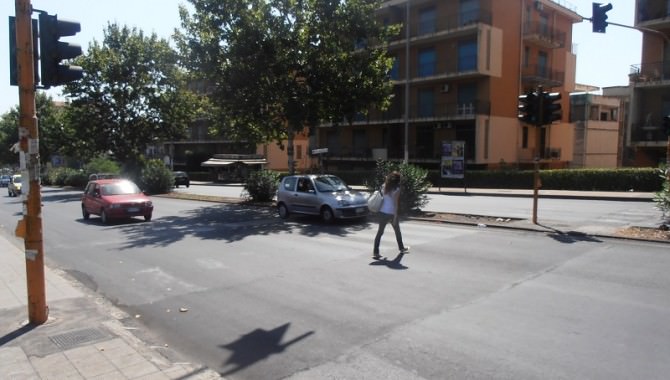 Strisce pedonali cittadella universitaria
